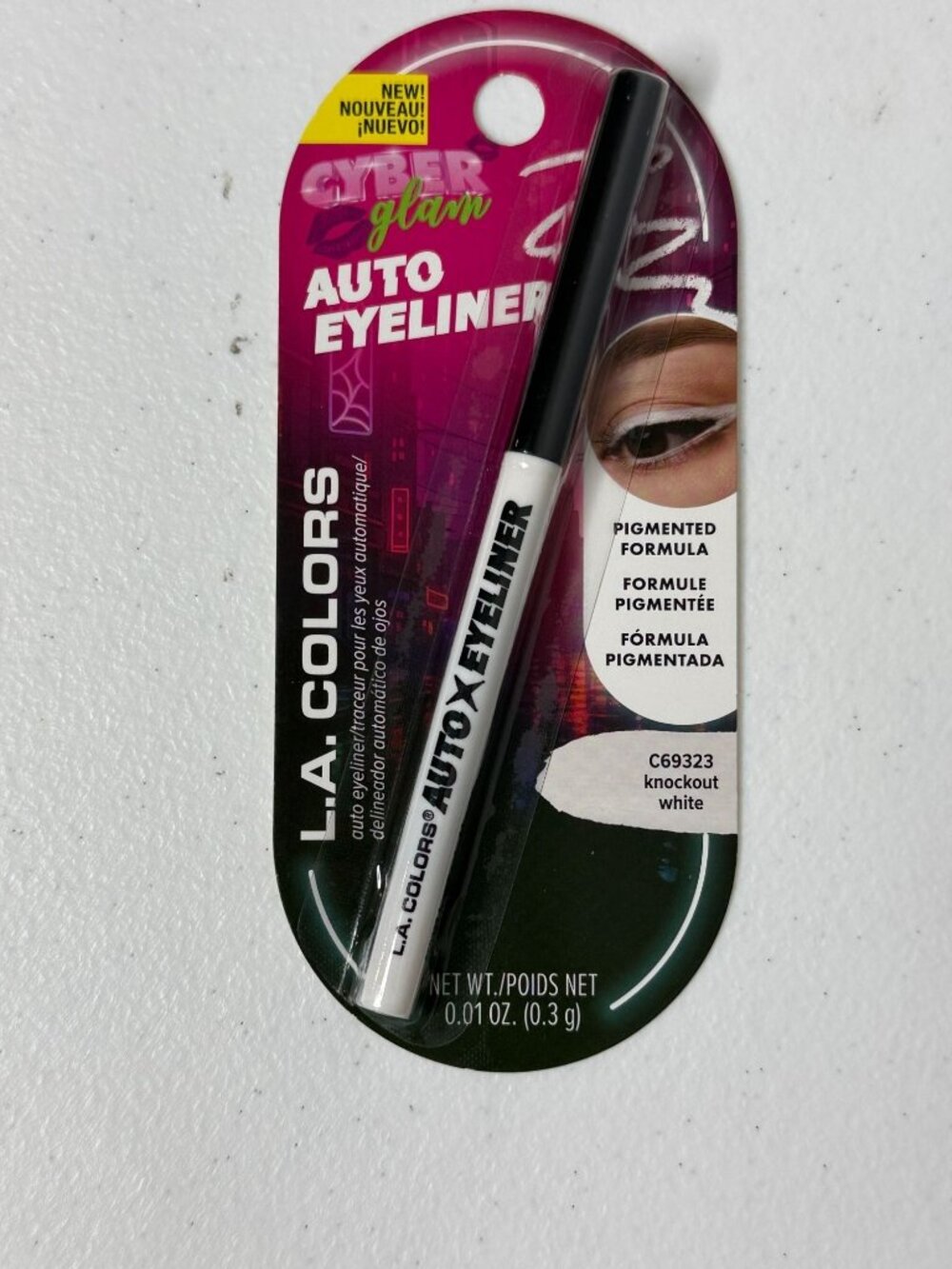LA Colors Cyber Glam Knockout White Auto Eyeliner C69323 Y2K Festival